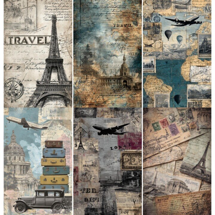 vintage – 52 Vintage Travel Junk Journal Pages