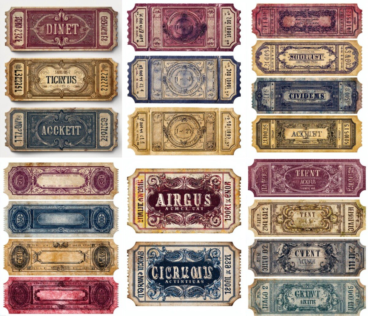 vintage – Vintage Circus Admission Tickets Labels & Tags
