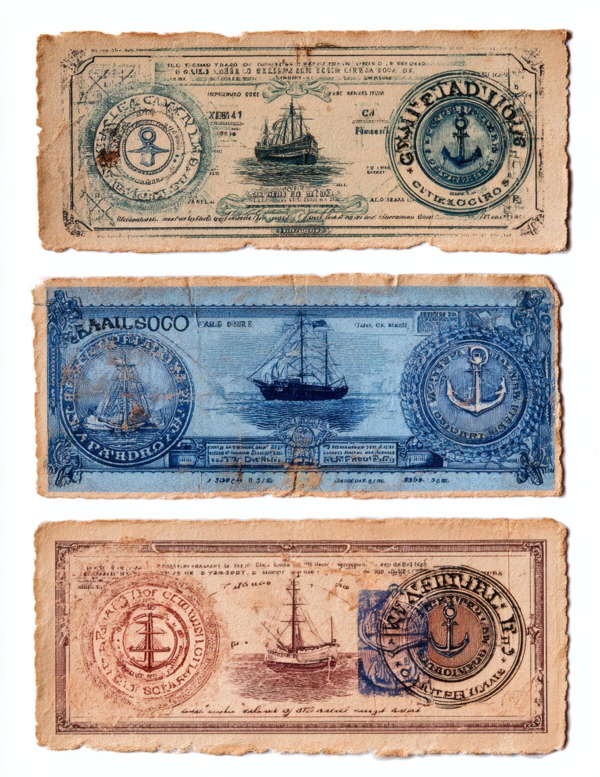 steamship travel vouchers preview 7 – Fussy Cuts