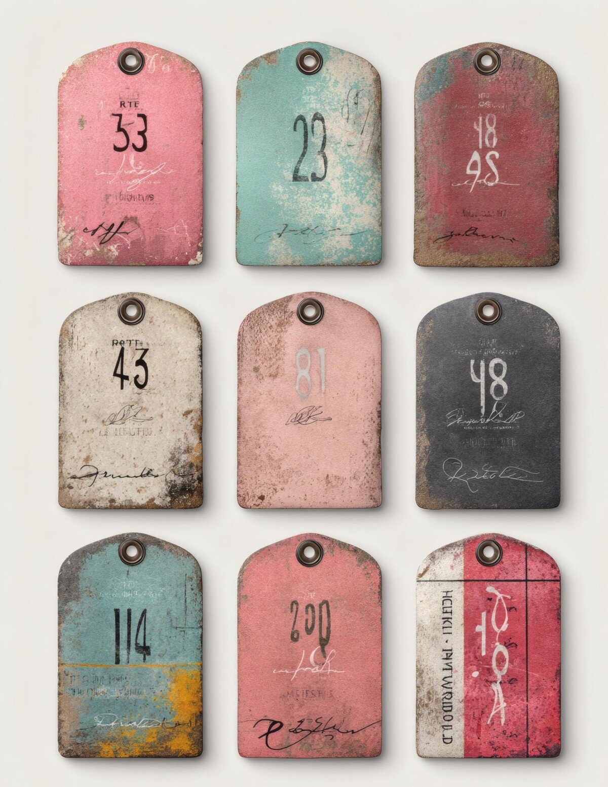 retro hotel tag ephemera preview 6 – Fussy Cuts
