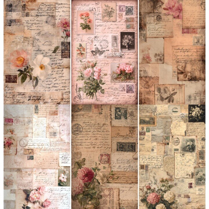 vintage – 56 Vintage Junk Journal Pages