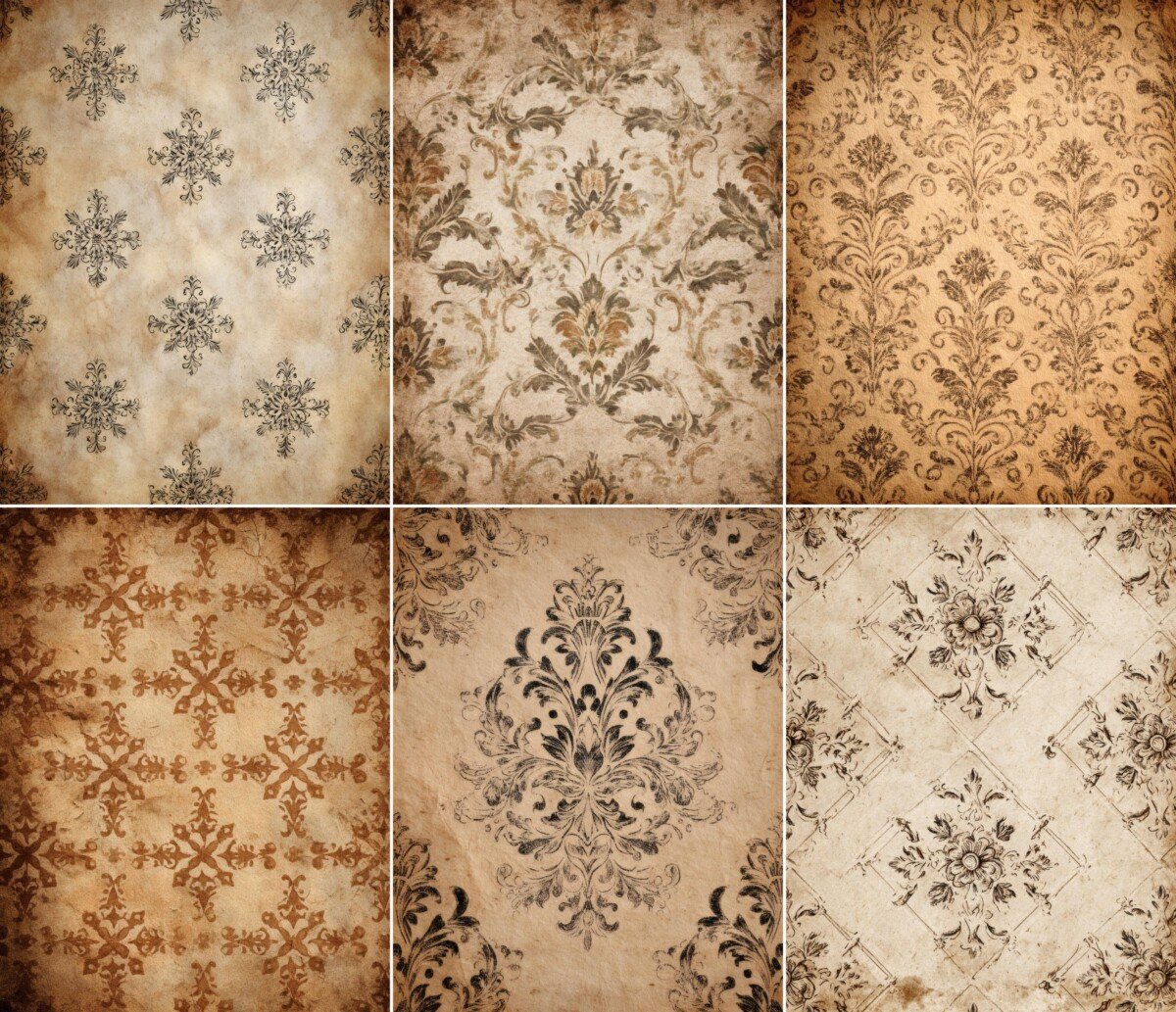Decorative Vintage Pattern Journal/ Scrapbook Pages - Image 4
