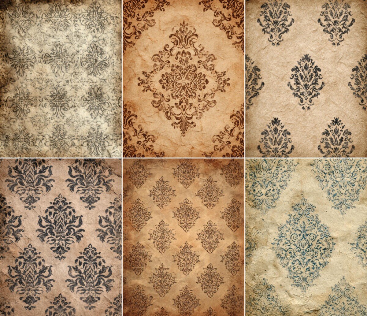 Decorative Vintage Pattern Journal/ Scrapbook Pages - Image 2