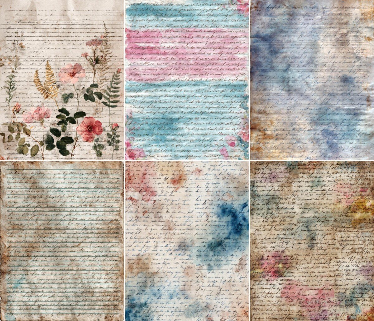 watercolor – 52 Watercolor Junk Journal Pages