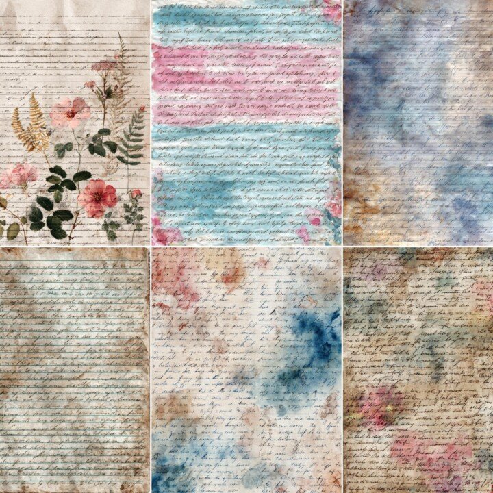 watercolor – 52 Watercolor Junk Journal Pages
