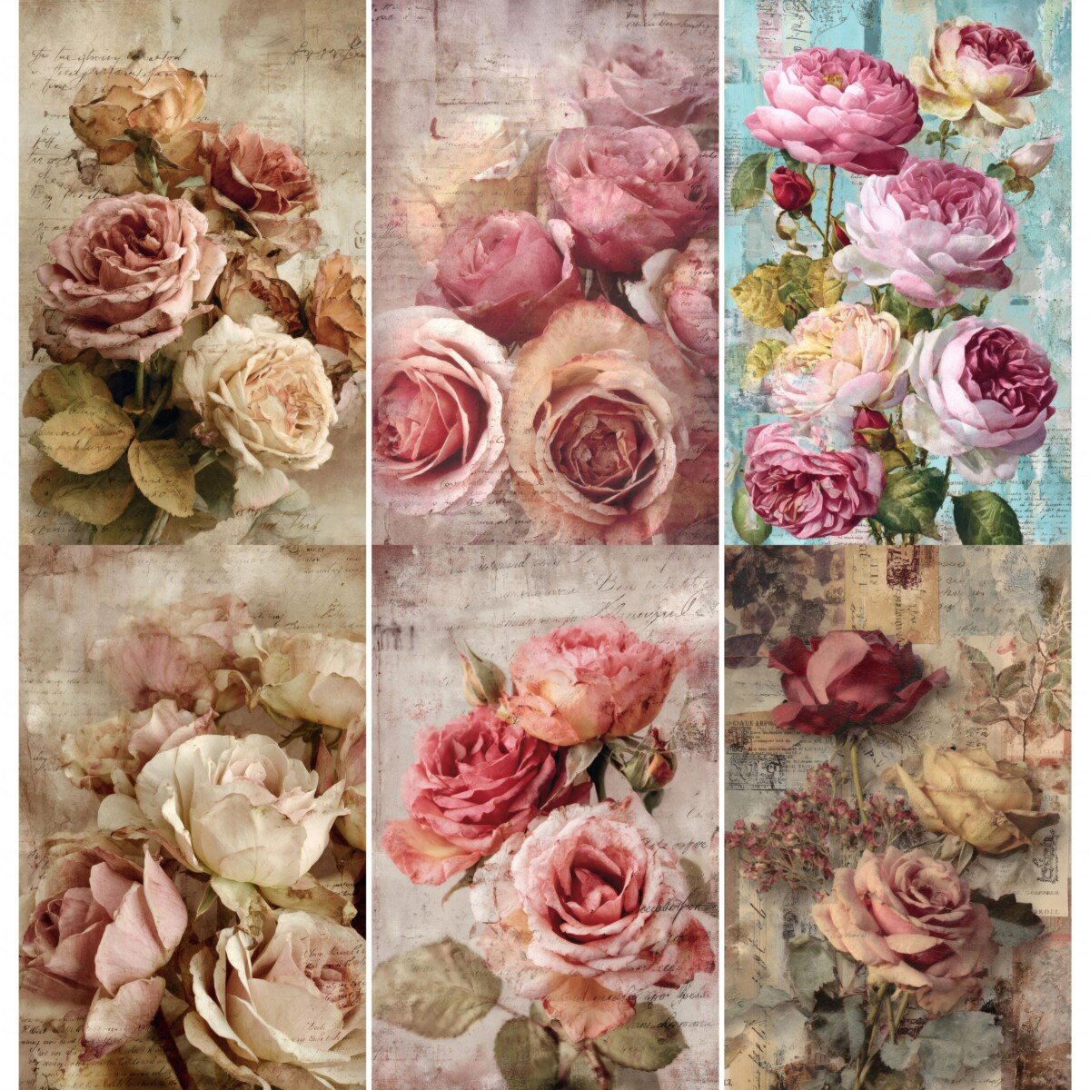 faded – 51 Faded Roses Junk Journal Pages