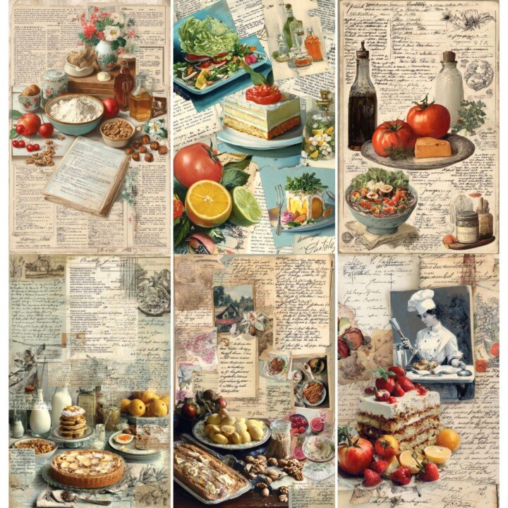 vintage – 50 Vintage Recipe Junk Journal Pages