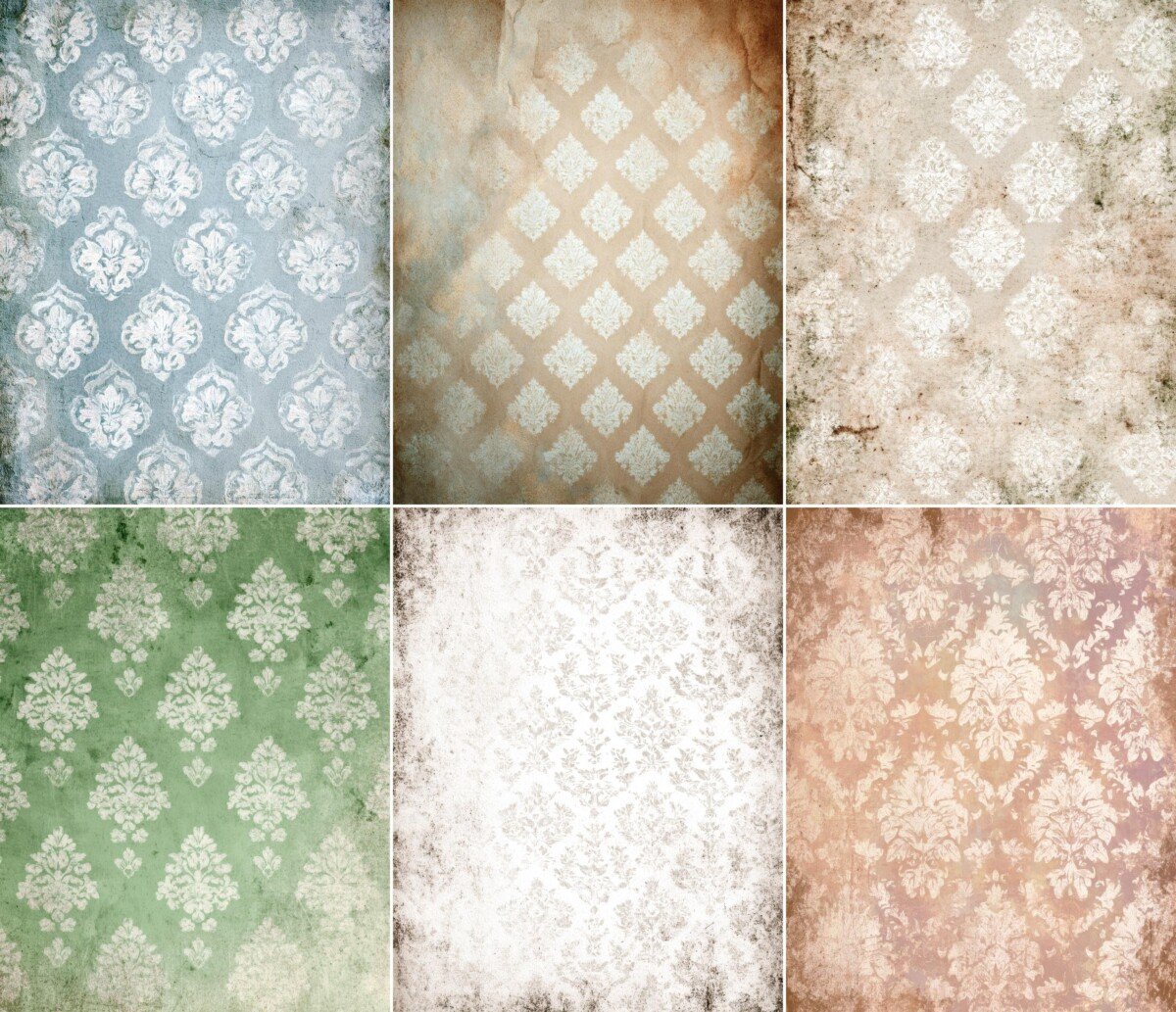vintage – 56 Vintage Wallpaper Pastel Pattern Junk Journal Pages