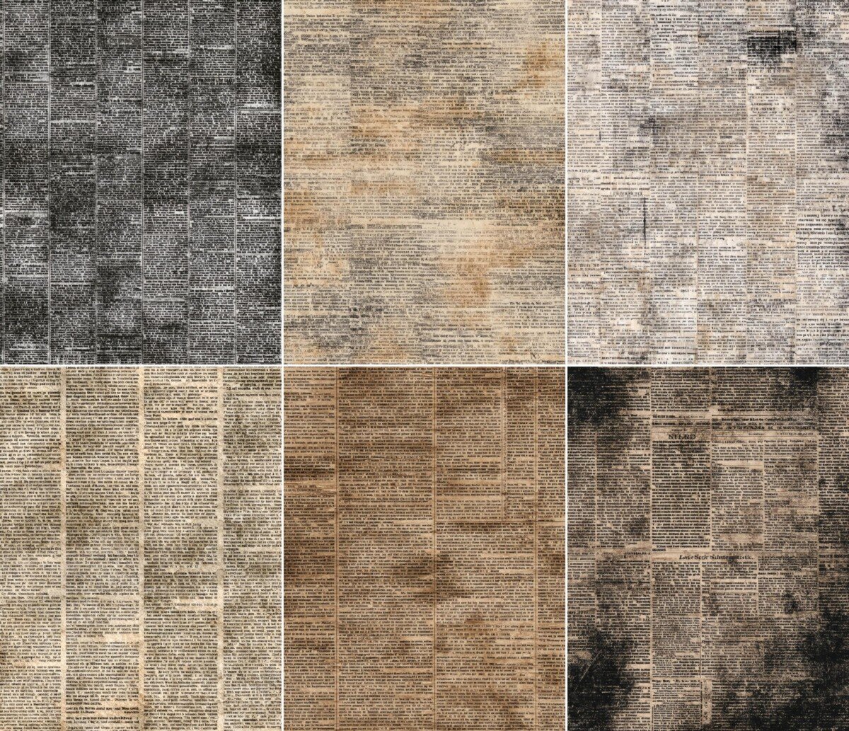 vintage – 52 Vintage Newspaper Texture Pages