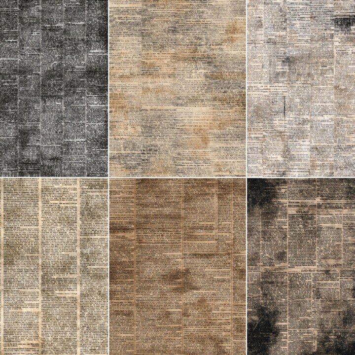 vintage – 52 Vintage Newspaper Texture Pages