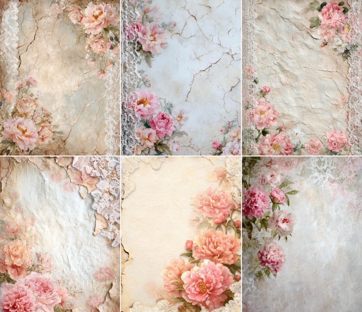 victorian – 52 Victorian Lace Shabby Chic Junk Journal Pages