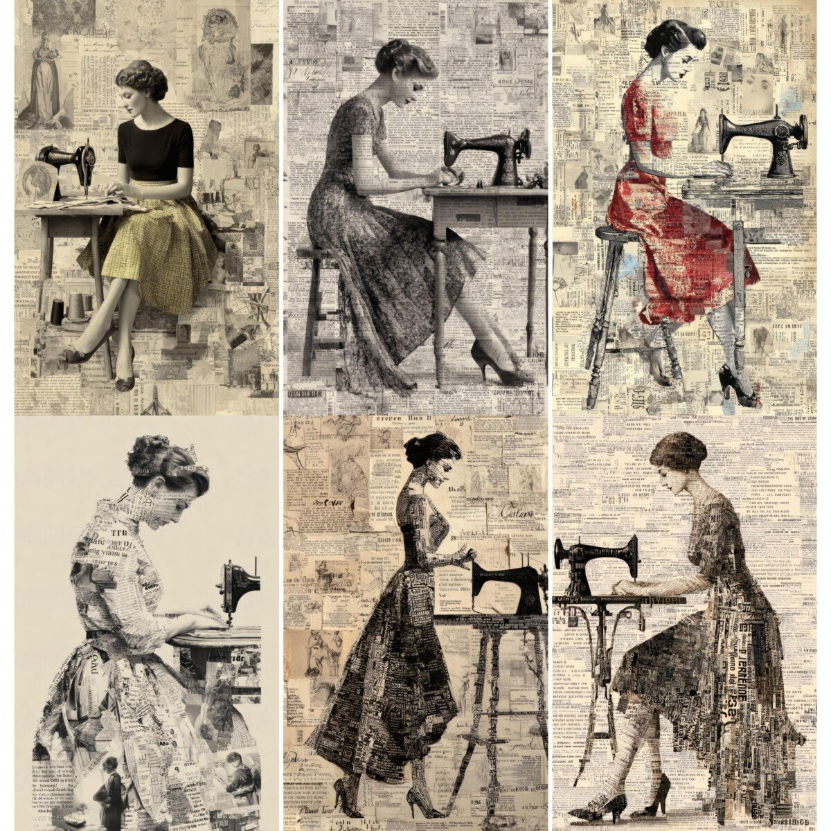 dressmaker – 52 Dressmaker Sewing Junk Journal Pages