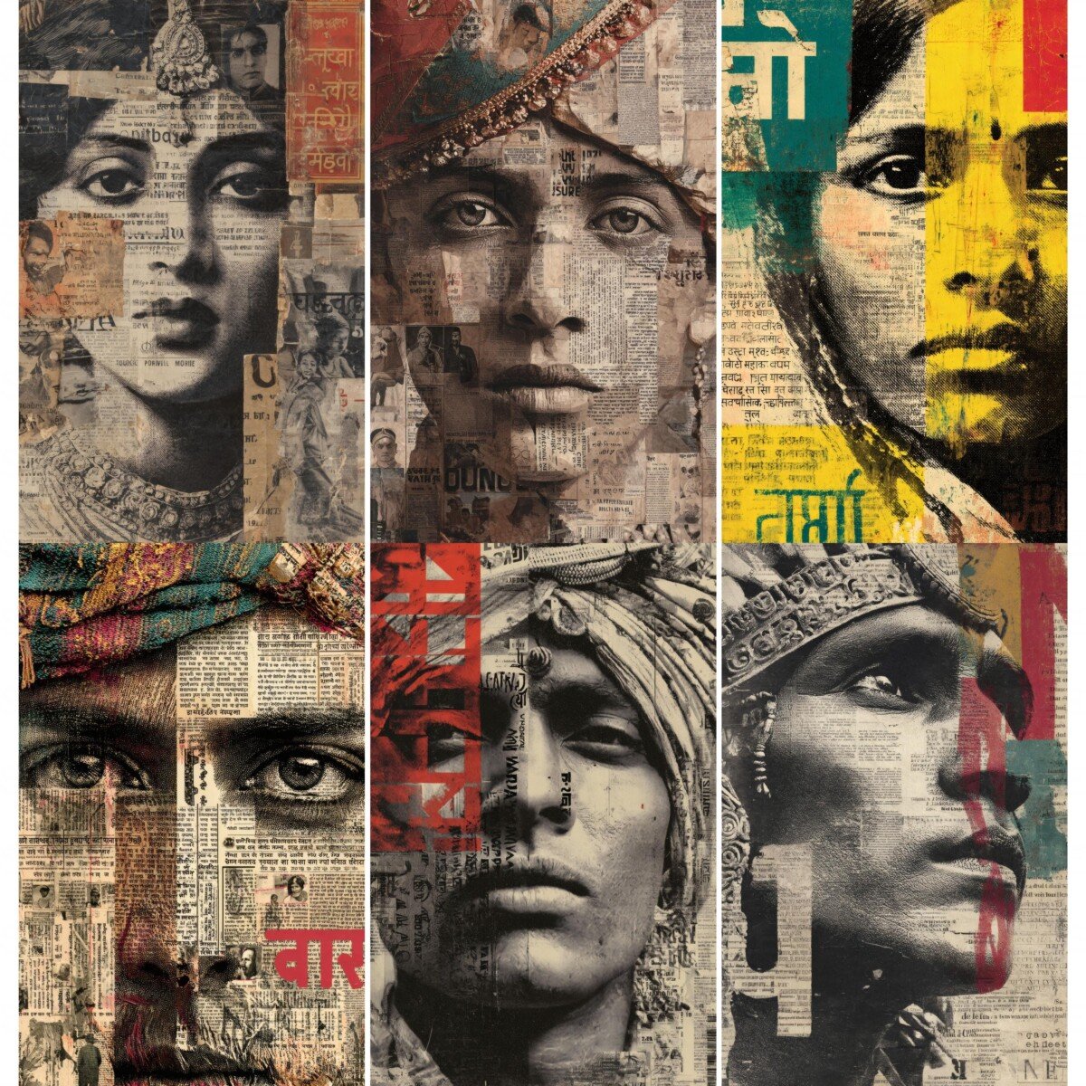indian – 52 Indian Poster Style Junk Journal Pages