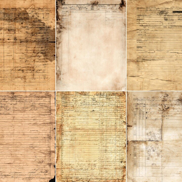 vintage – 52 Vintage Invoice Junk Journal Pages