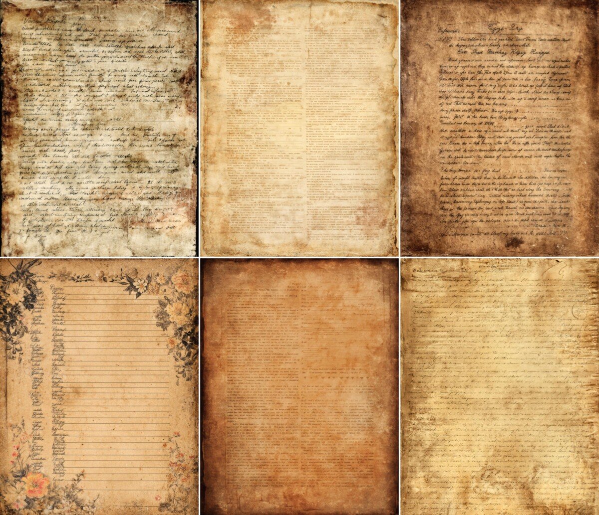 vintage preview 10 – Journal Pages