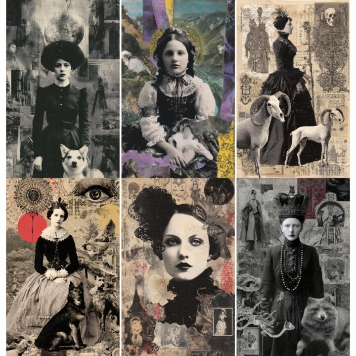 pages – 52 Gothic Junk Journal Pages