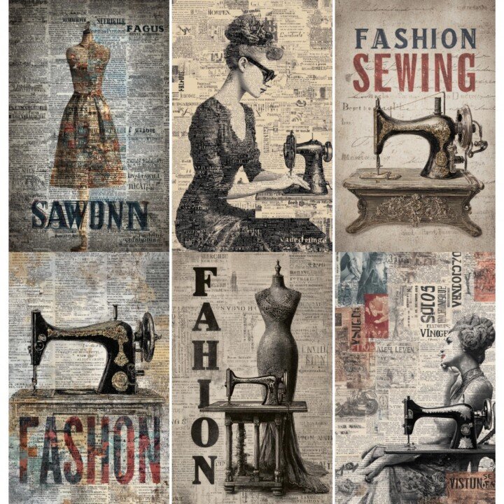 pages – 52 Fashion Sewing Junk Journal Pages