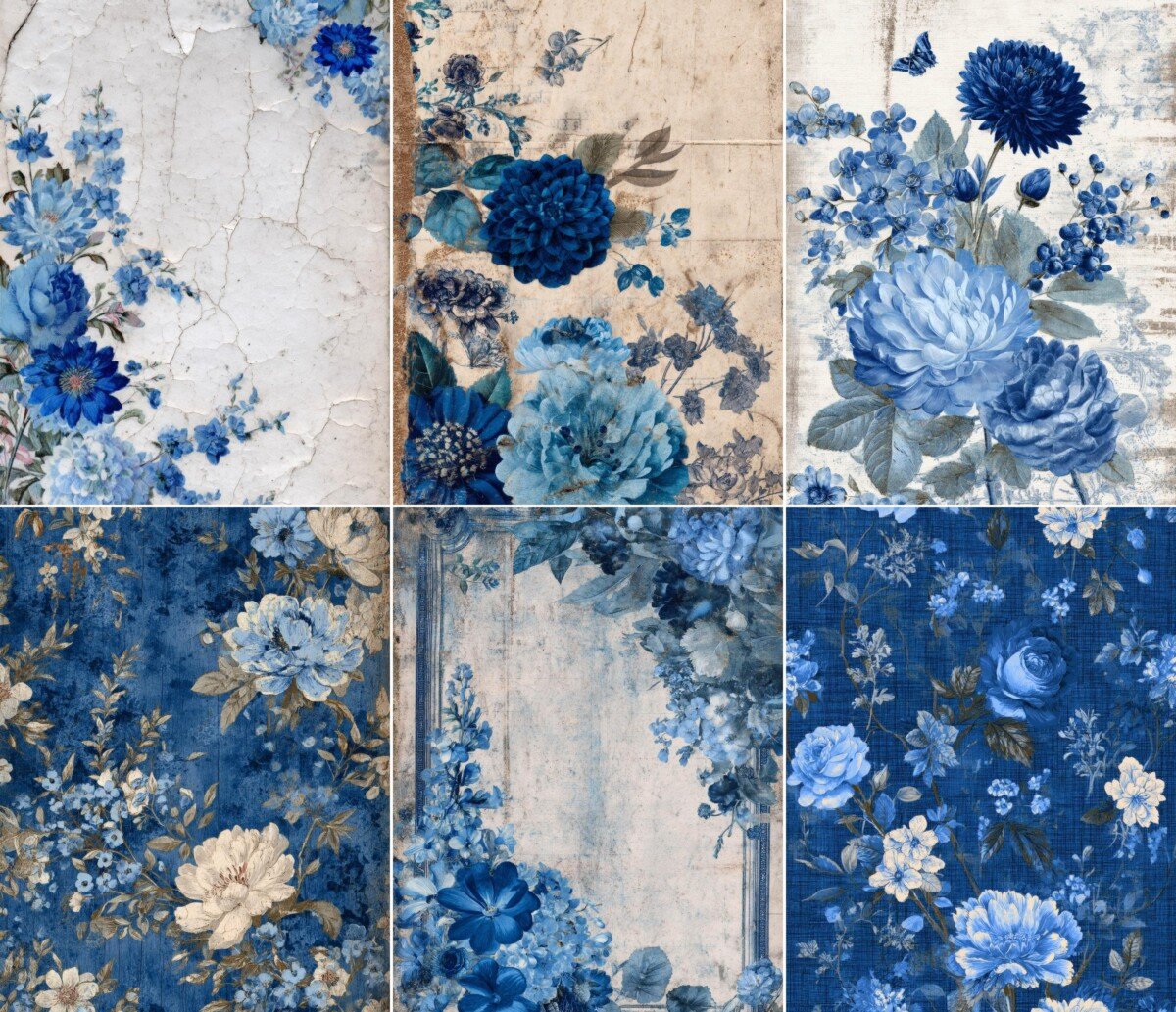 blue junk journal kit preview 5 – Kits