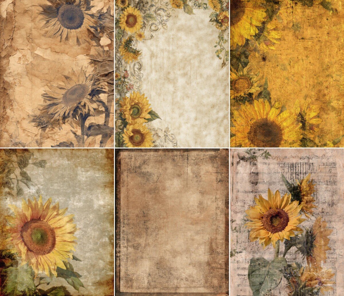 floral – 52 Floral Scrapbook Junk Journal Pages