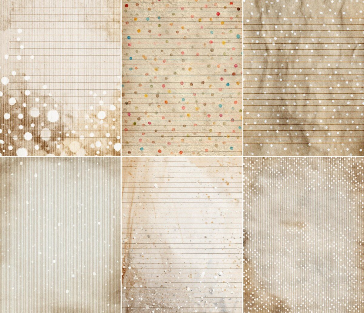 beige – 52 Beige Ledger Pattern Junk Journal Kit