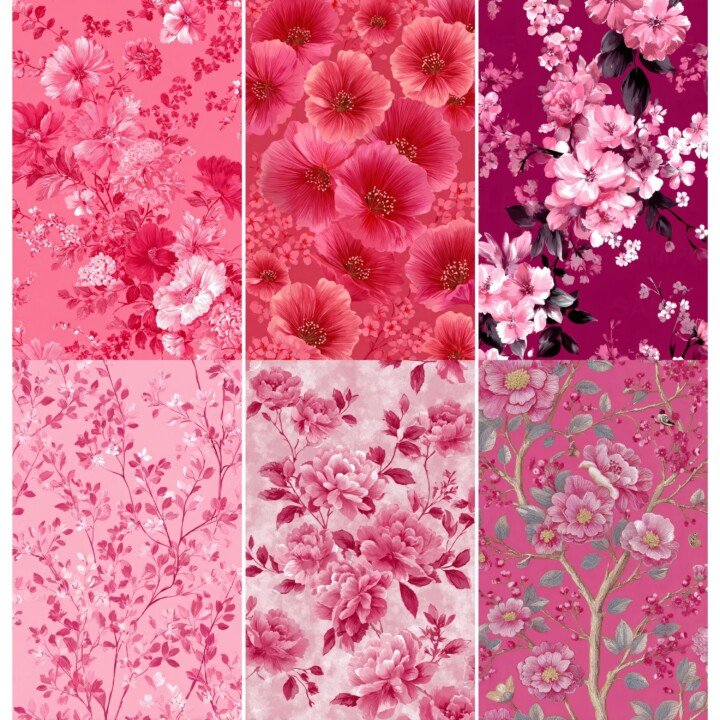 pink – 52 Pink Floral Junk Journal Pages