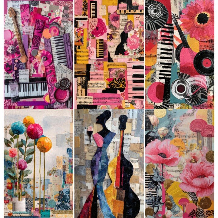 mixed – 52 Mixed Media Junk Journal Pages