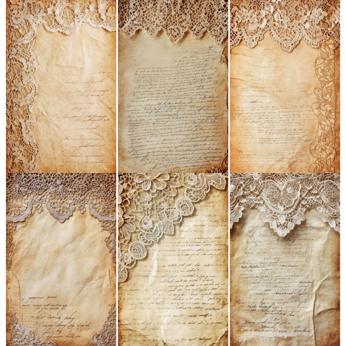 gothic – 52 Gothic Lace Junk Journal Pages