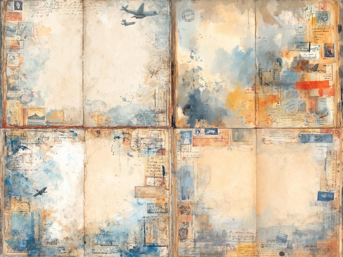 Vintage Travel Diary Junk Journal Pages – 25