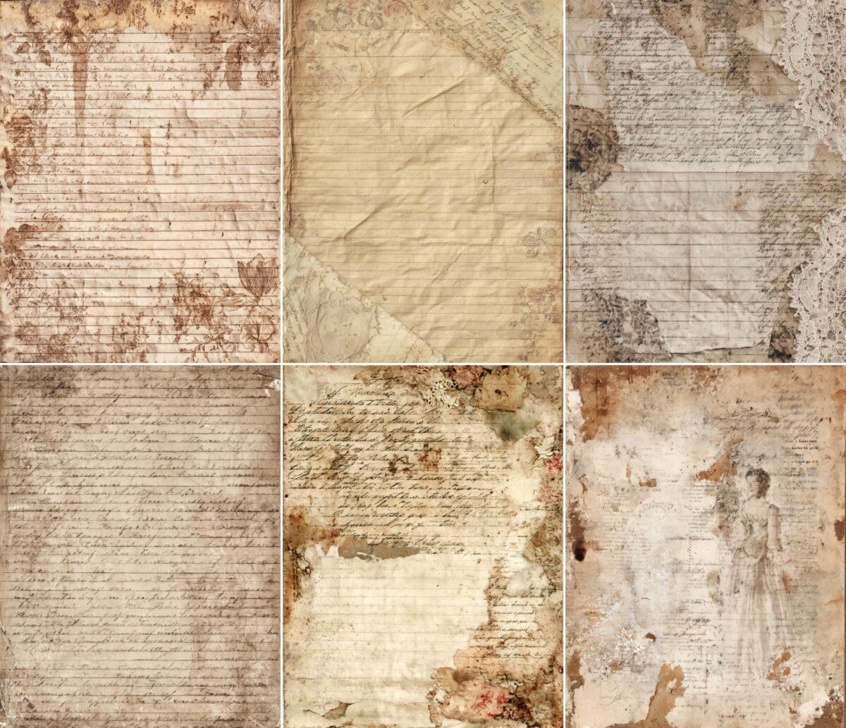 1800S Fashion Notes Journal – 44 Dressmaker Ephemera Pages - Image 3