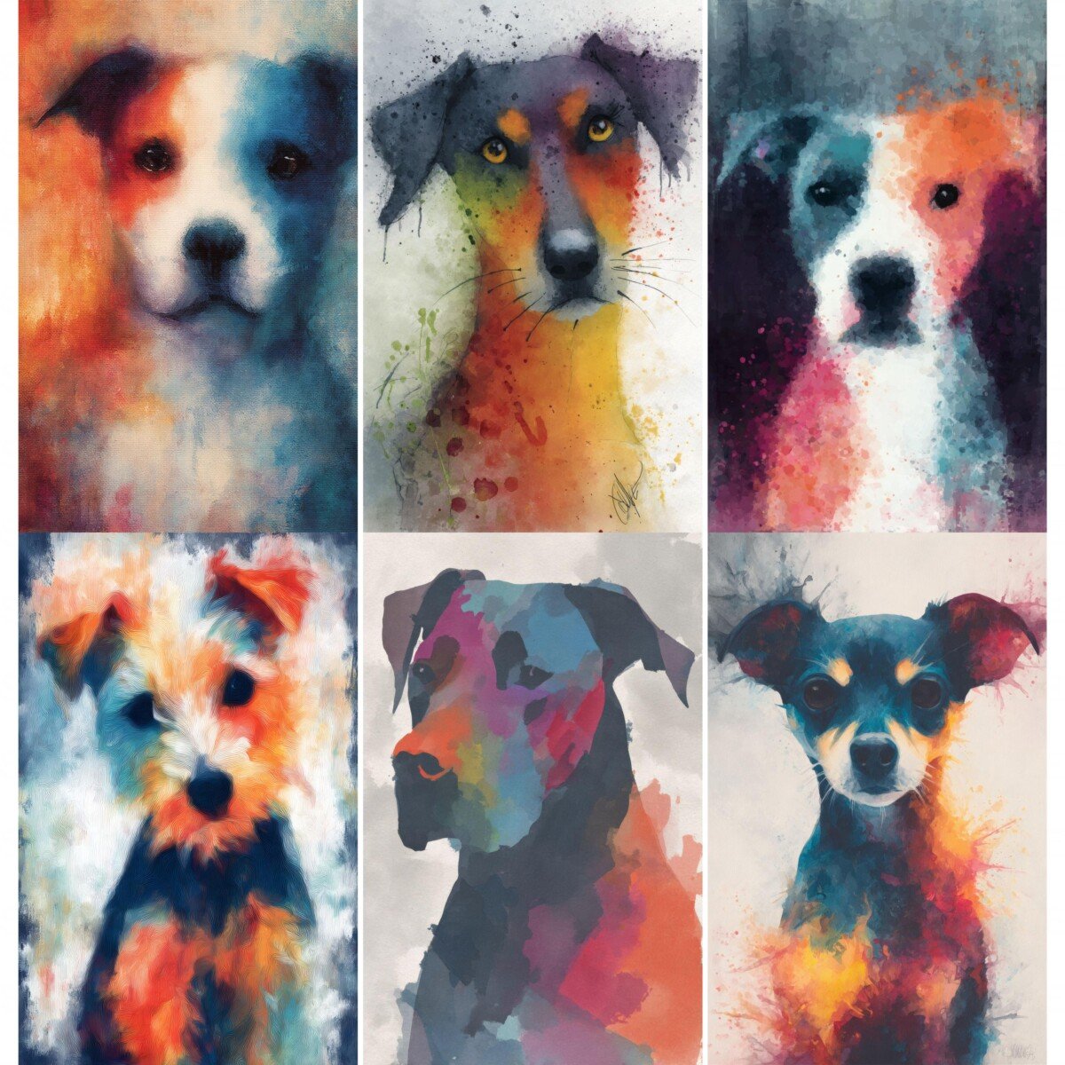 colorful – 52 Colorful Dog Junk Journal Pages