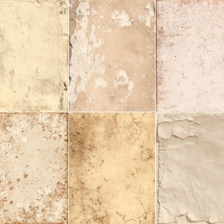 distressed – 52 Distressed Cream 1800s Vintage Junk Journal Pages