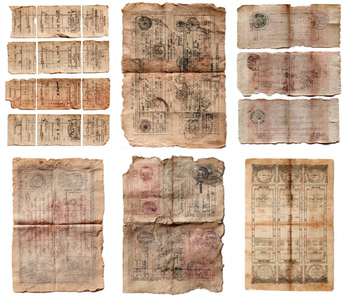 vintage – 75 Vintage Ration Coupon Junk Journal Kit