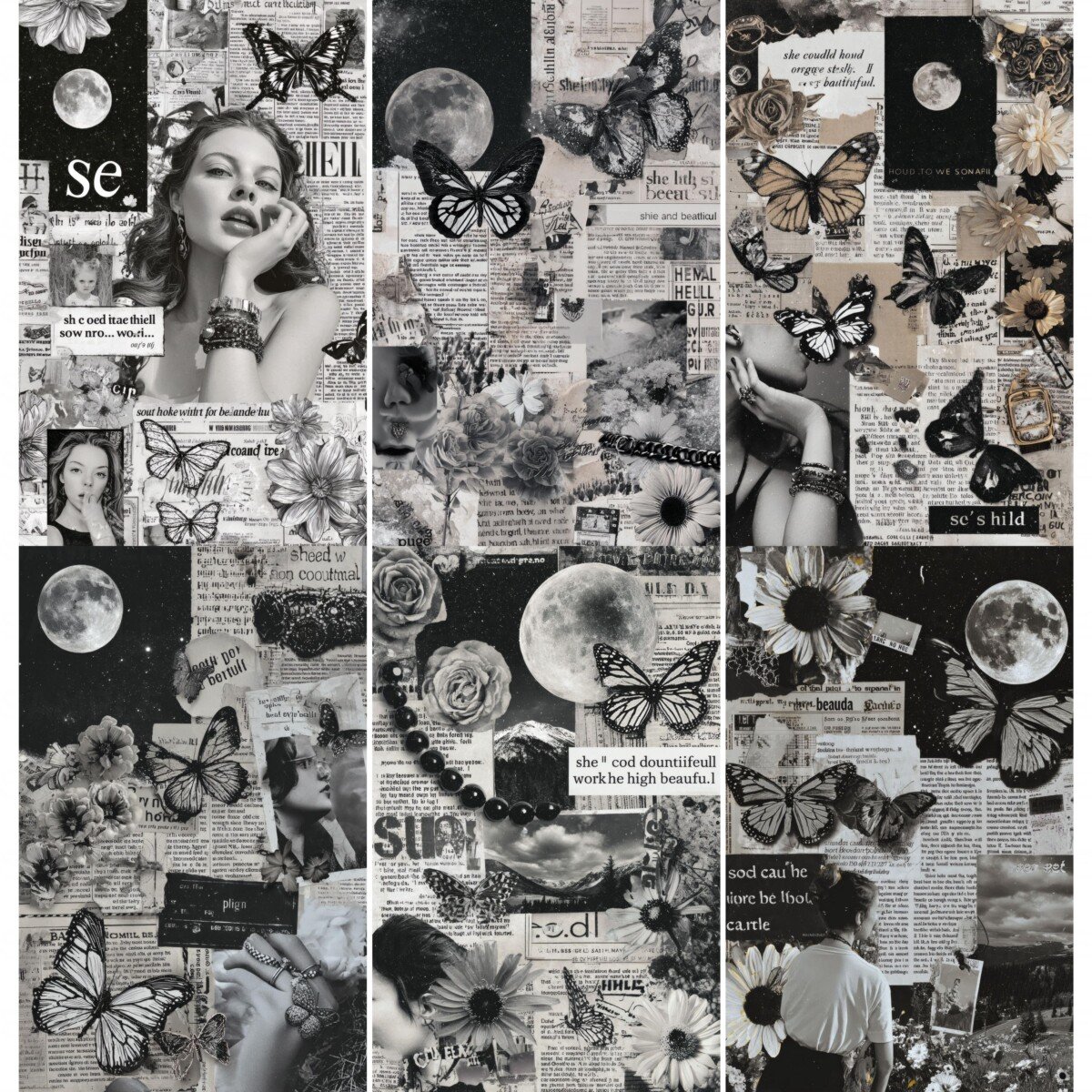 pages – 52 Butterfly Aesthetic Kit Junk Journal Pages