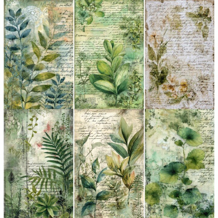 green – 52 Green Garden Junk Journal Pages