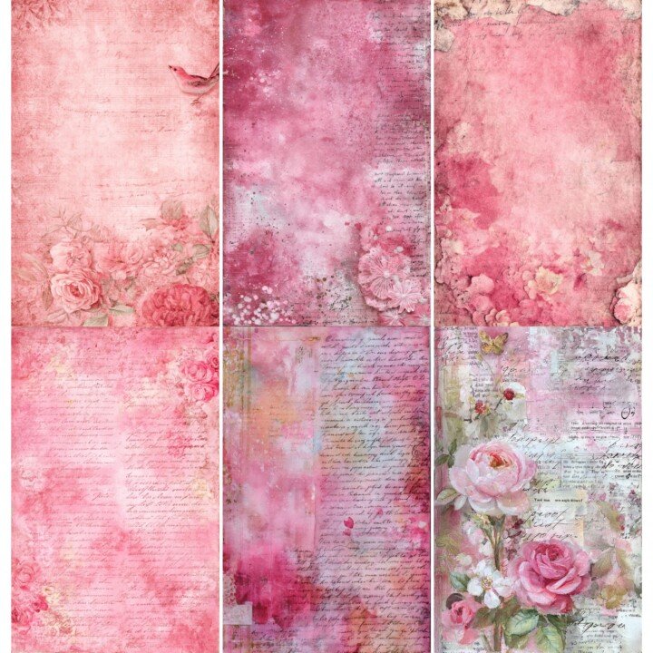 pink – 52 Pink Fairytale Junk Journal Pages