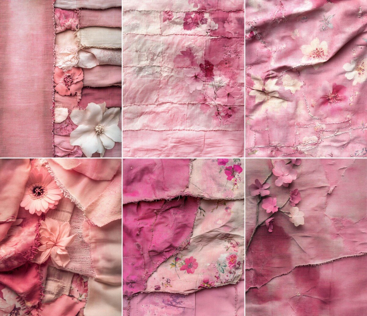 Pink Textile Journal Pages – 49 Shabby Fabric - Image 6