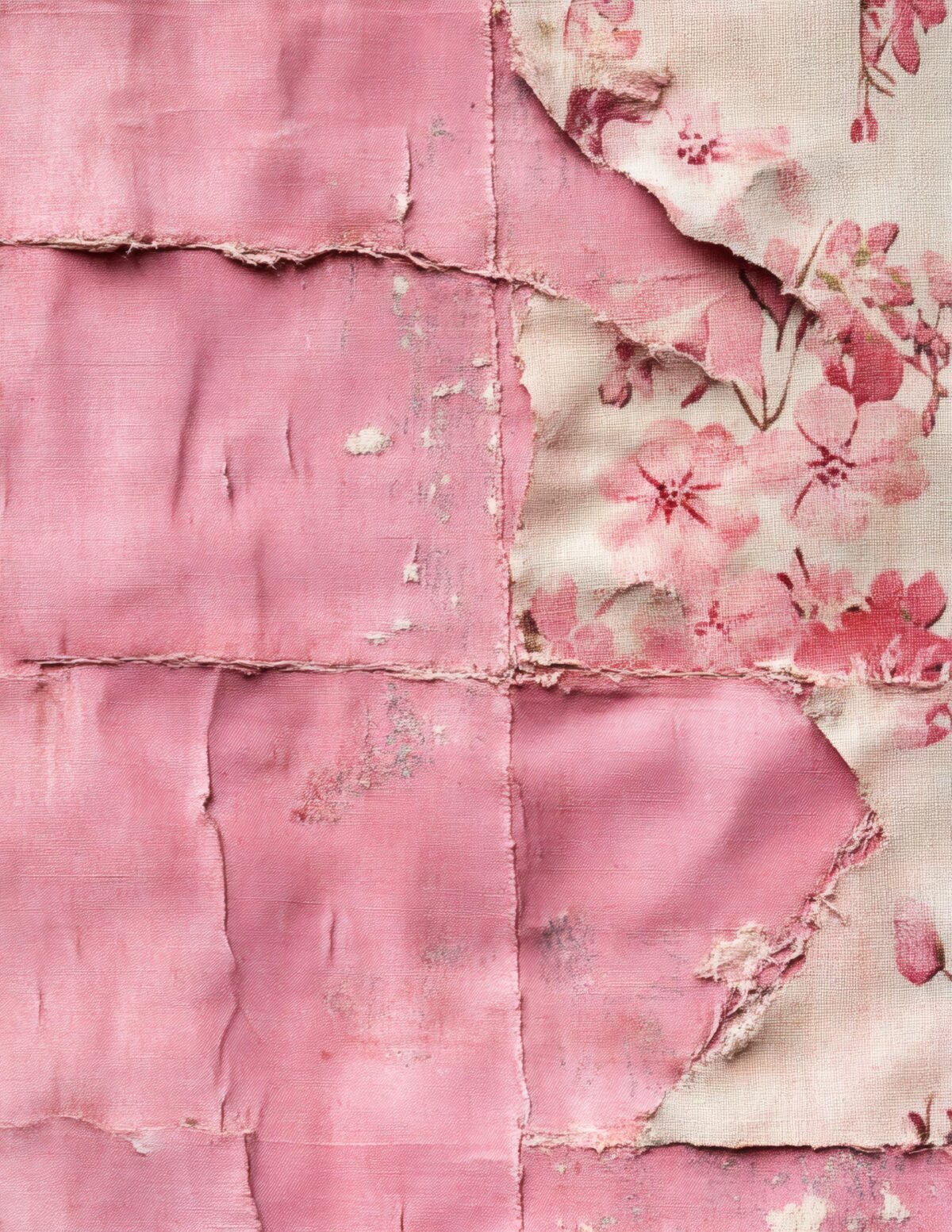 Pink Textile Journal Pages – 49 Shabby Fabric - Image 2