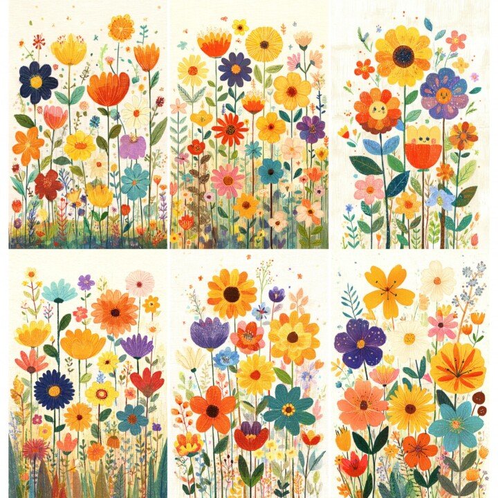 wildflower – 52 Wildflower Junk Journal Pages