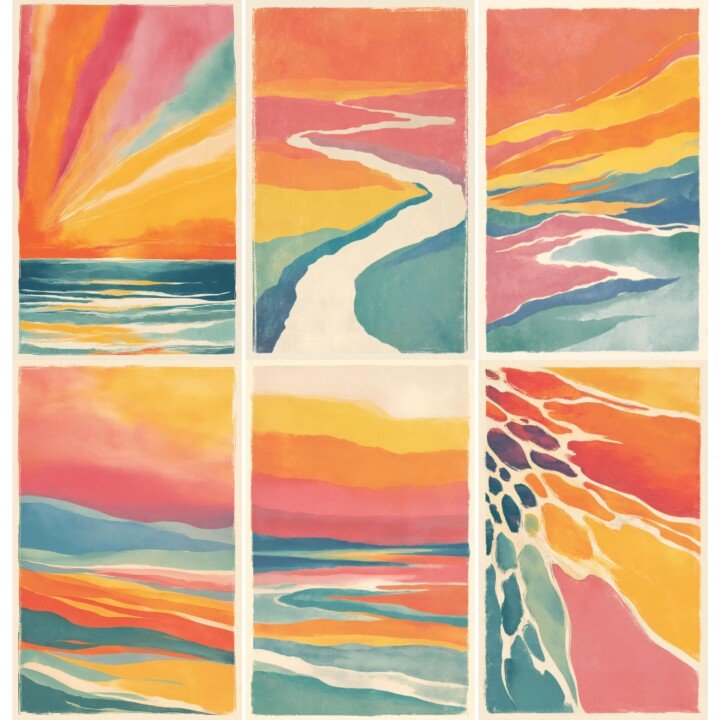 watercolor – 52 Watercolor Abstract Junk Journal Pages
