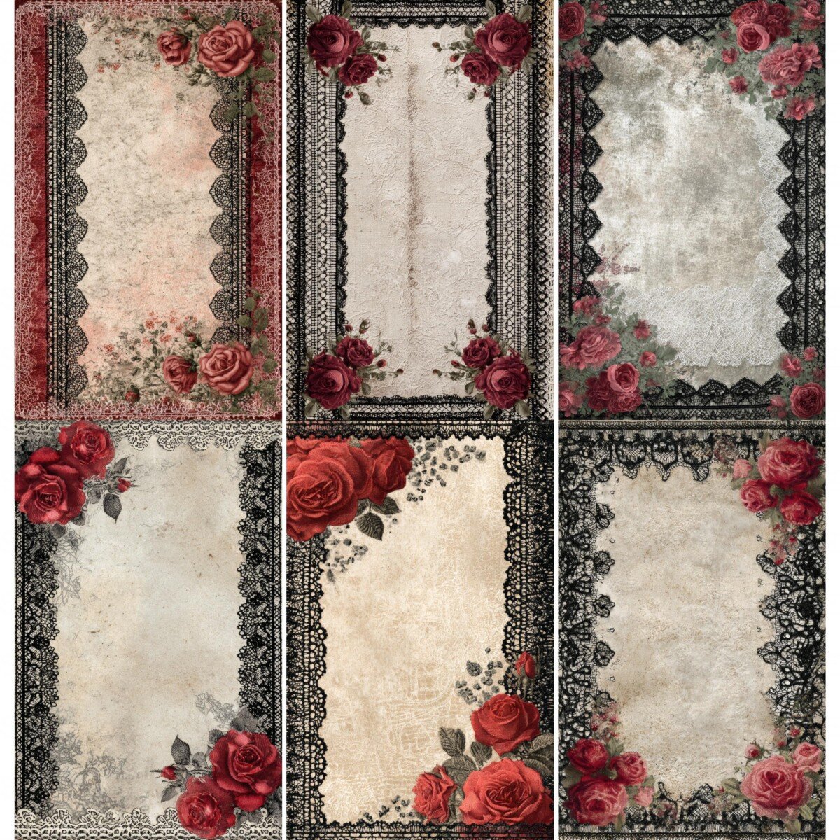shabby – 52 Shabby Chic Lace Junk Journal Pages