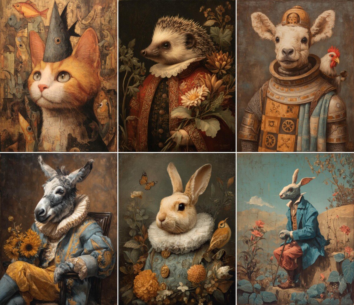 animal – 46 Animal Whimsical Vintage Junk Journal Pages