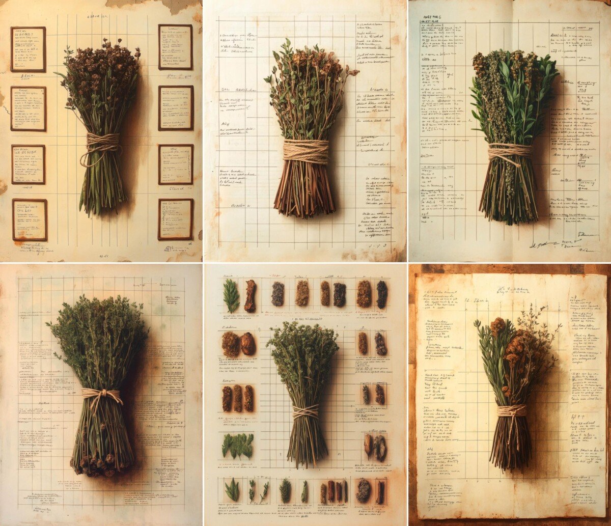 herbarium – 52 Herbarium Journal Botanical Junk Journal Pages