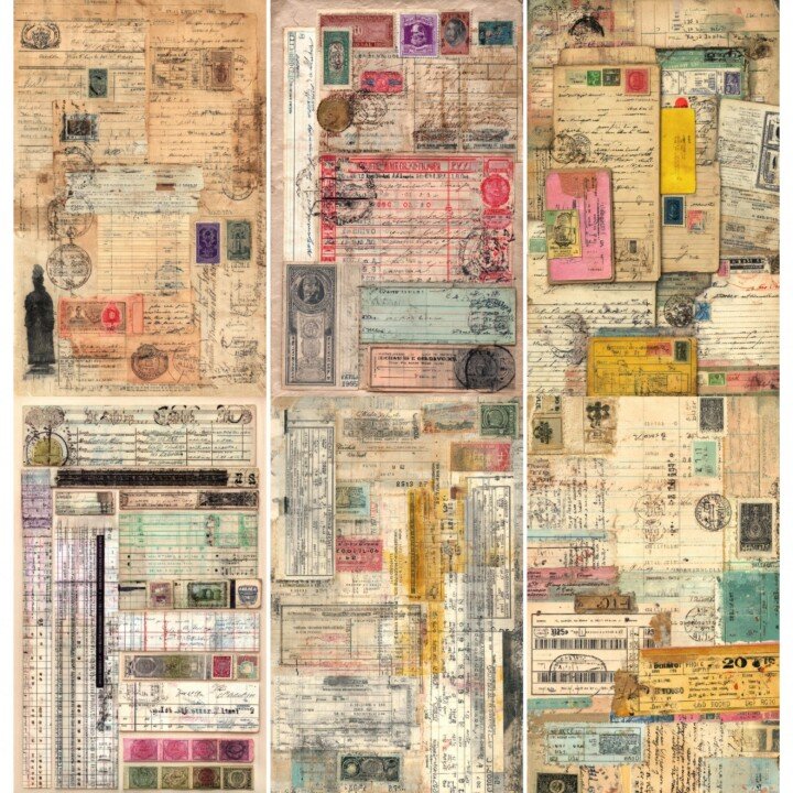 vintage – 52 Vintage Receipt Junk Journal Pages