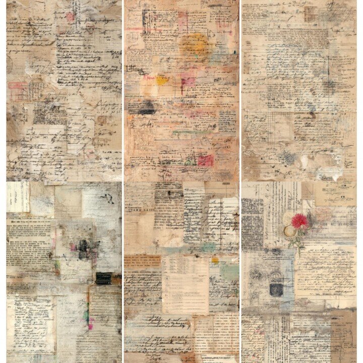 vintage – 56 Vintage Marginalia Junk Journal Pages