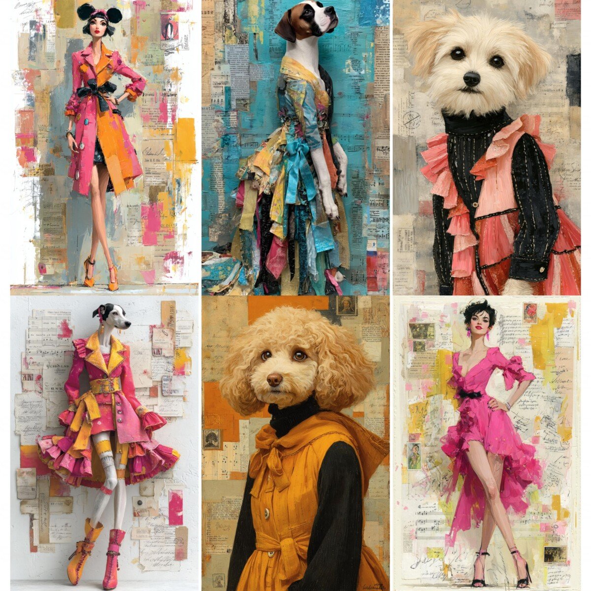 fashion – 52 Fashion Dog Junk Journal Pages