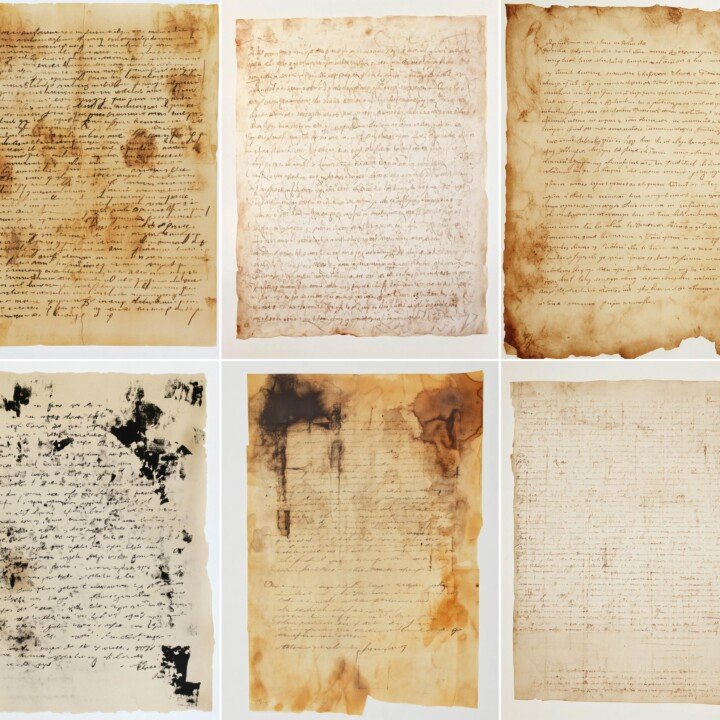 asemic – 52 Asemic Script Junk Journal Pages
