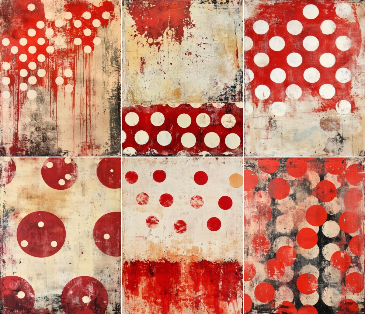 red – Red Cream Polka Dot Kit