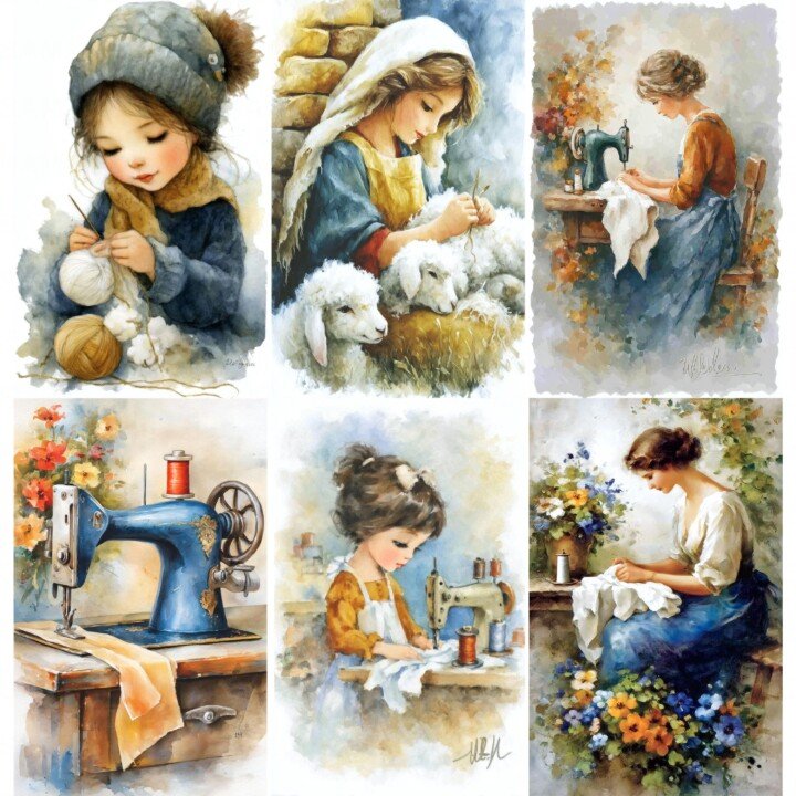 wool – 52 Wool Sewing Junk Journal Pages