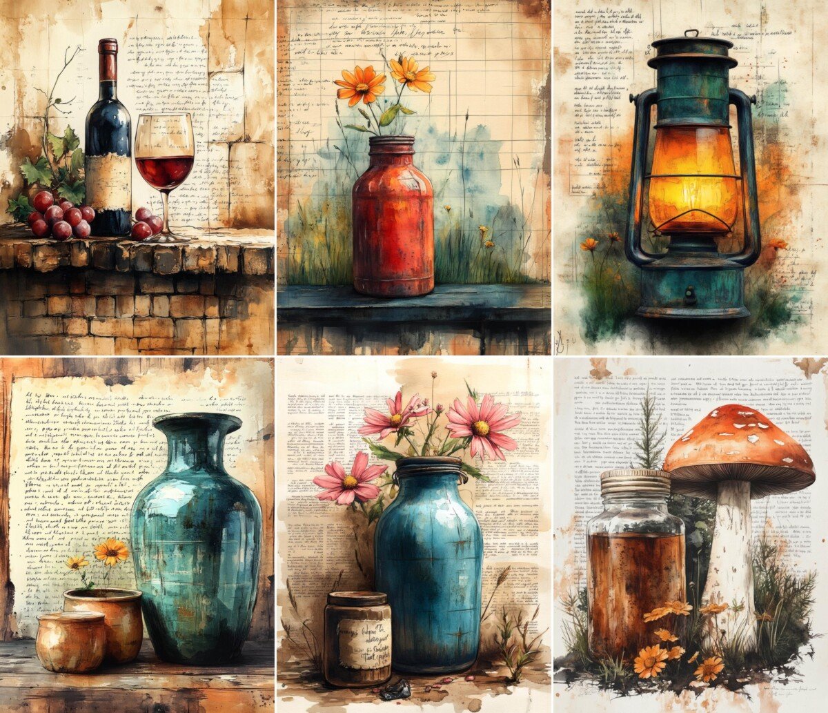rustic – 52 Rustic Object Summer Junk Journal Pages