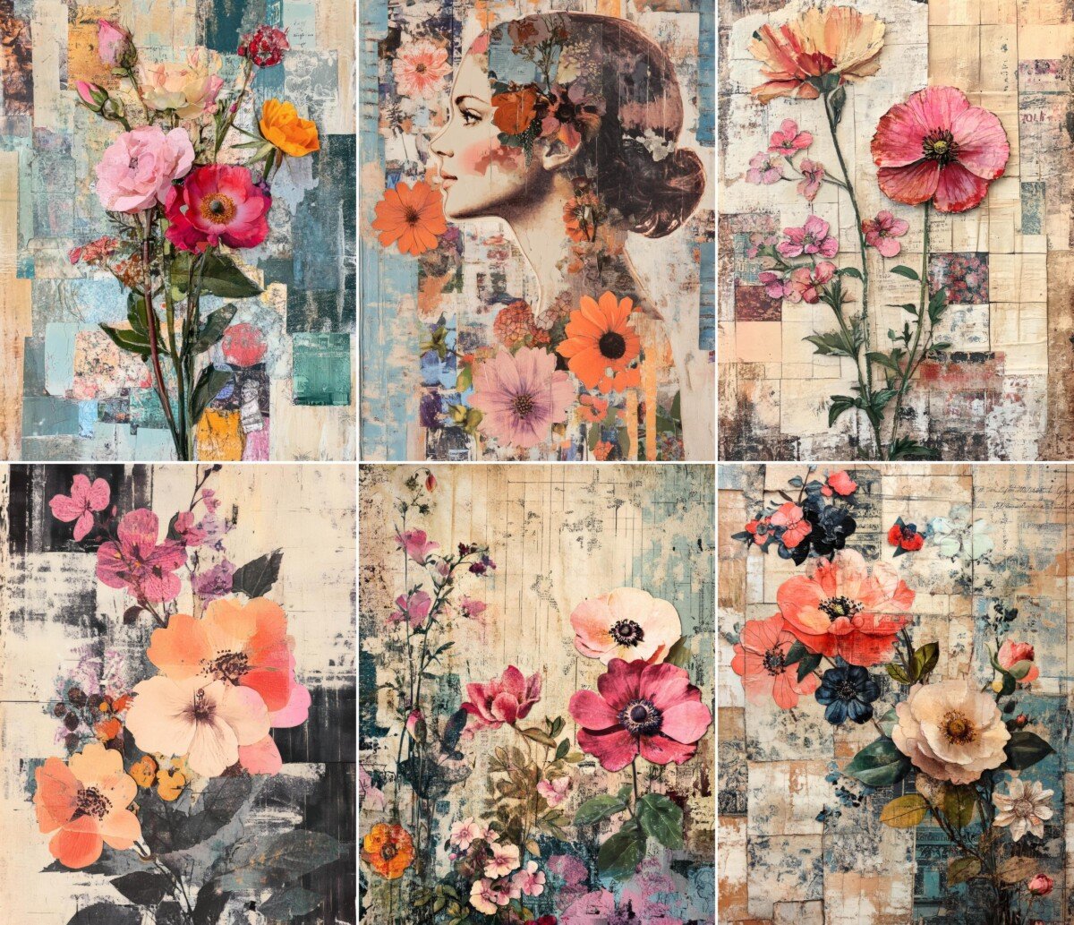 vintage – 52 Vintage Floral Pages